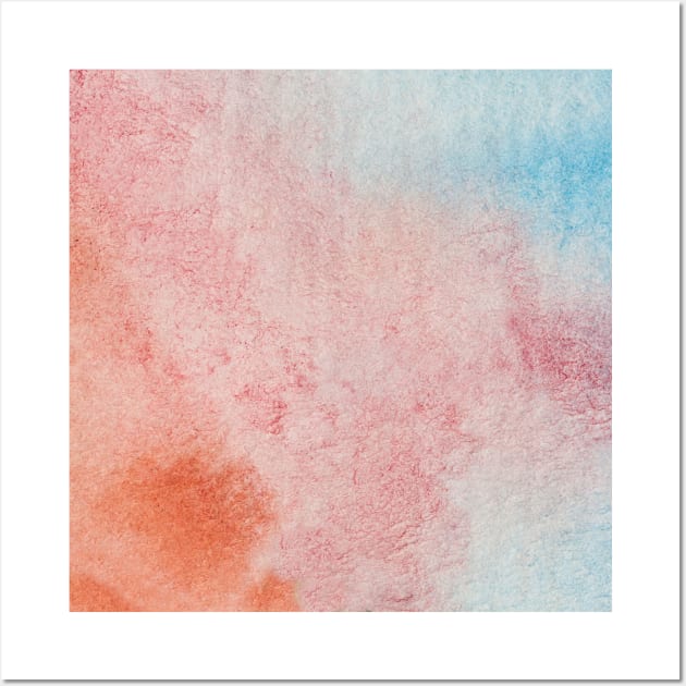 red blue watercolor texture art Wall Art by Artistic_st